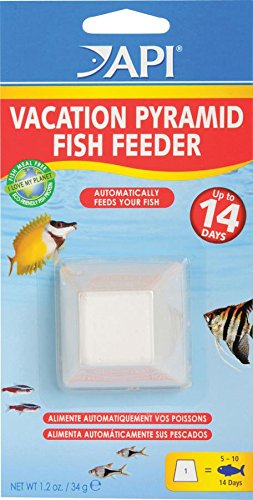 API VACATION PYRAMID FISH FEEDER 14-Day 1 2-Ounce Automatic Fish Feeder
