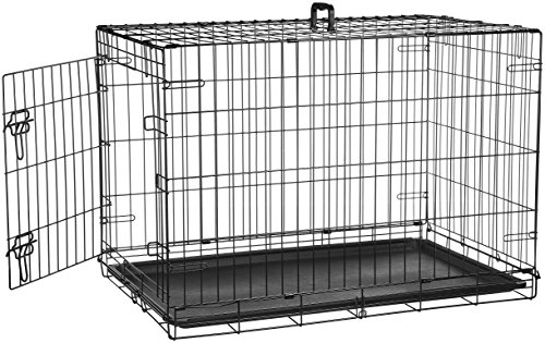 AmazonBasics Single-Door Folding Metal Dog Crate - 36 Inches