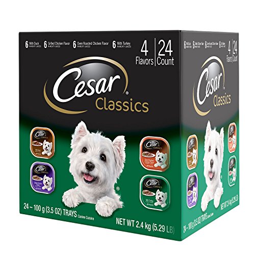 Cesar CANINE CUISINE Wet Dog Food Poultry Variety Pack  (Pack of 24) 3 5-oz Trays