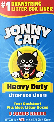 JONNY CAT Heavy Duty Litter Box Liners  Jumbo  5 Liners-Box