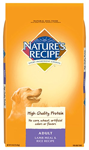 Nature's Recipe Adult Dog Food Dry Lamb Meal Rice Recipe 30-Pound