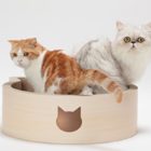 Necoichi Cat-headed Scratcher Bed (Birch  Large)