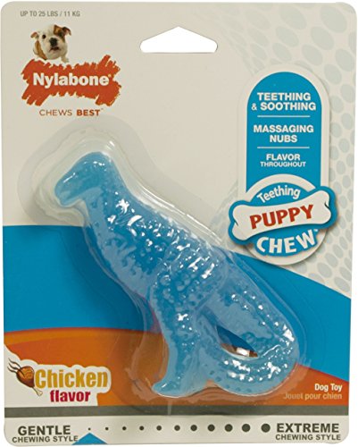 Nylabone Puppy Chew Dinosaur Dental Chew Toy for Teething Puppies