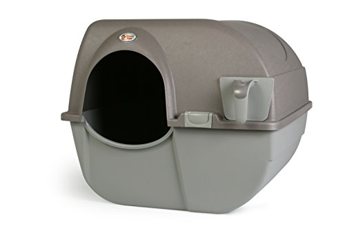 Omega Paw Roll 'n Clean New Litter Box  Brown  Large