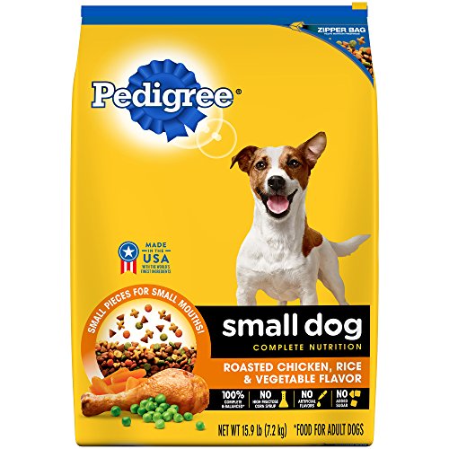 PEDIGREE Small Dog Adult Complete Nutrition Roasted Chicken Rice Vegetable Flavor Dry Dog Food Formulated To Meet the Nutritional Levels Established by the AAFCO Dog Food Nutrient Profiles For Maintenance