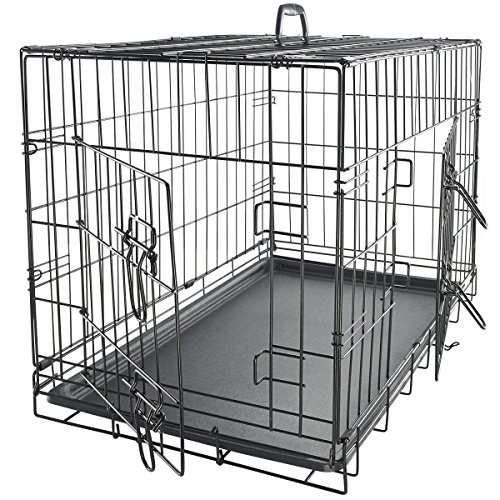 Paws   Pals 42  XXL Dog Crate  Double-Doors Folding Metal w Divider   Tray 42  x 27  x 30  2016 Newly Designed Model