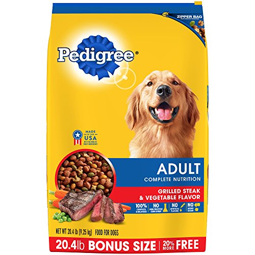 Pedigree Adult Complete Nutrition Grilled Steak Vegetable Flavor Dry Dog Food 20 4 Pounds