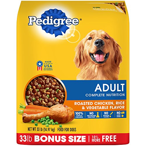 Pedigree Adult Complete Nutrition Roasted Chicken Rice Vegetable Flavor Dry Dog Food 33 Pounds