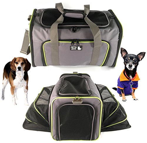 Pet Carrier for Dogs   Cats - Airline Approved Premium Expandable Soft Animal Carriers - Portable Soft-Sided Air Travel Bag - Best for Small or Medium Dog and Cat – Fits Under Front Airplane Seat …