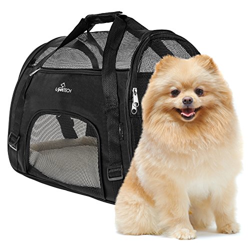 PetTech Pet Carrier for Small Dogs  Cats  Puppies  Kittens  Pets  Collapsible  Travel Friendly  Cozy and Soft Dog Bed  Carry Your Pet With You Safely and Comfortably