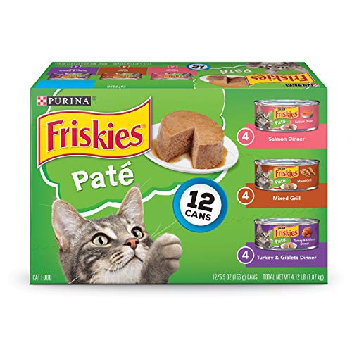 Purina Friskies Pate Adult Wet Cat Food Variety (2 Packs of 12) 5 5 oz  Cans