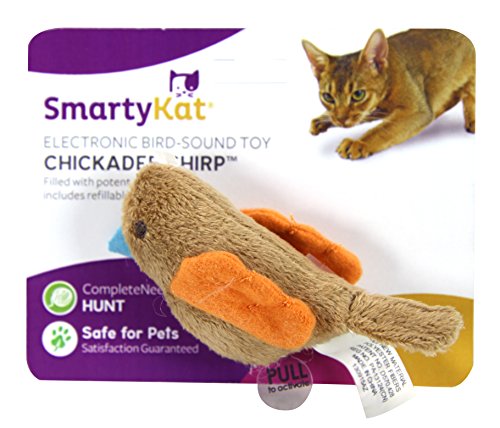 SmartyKat Chickadee Chirp Cat Toy with Bird Sounds