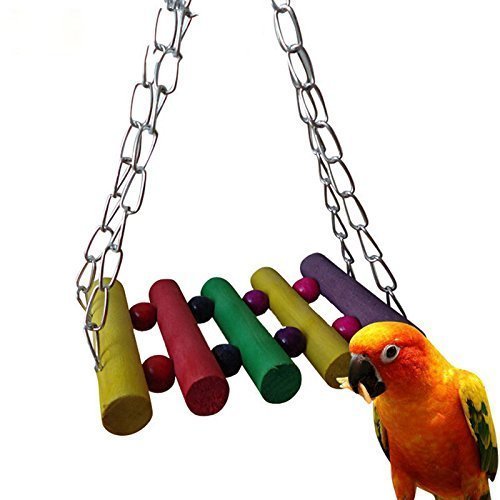Vktech® 5pcs Pet Bird Parrot Parakeet Budgie Cockatiel Cage Hammock Swing Toy Hanging Toy (Style A)