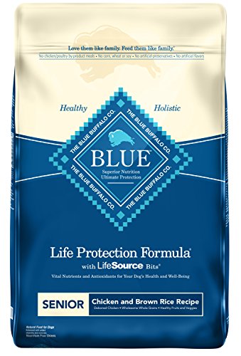 Blue Buffalo Life Protection Formula Natural Senior Dry Dog Food  Chicken and Brown Rice 30-lb