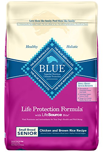 Blue Buffalo Life Protection Formula Natural Senior Small Breed Dry Dog Food  Chicken and Brown Rice 15-lb