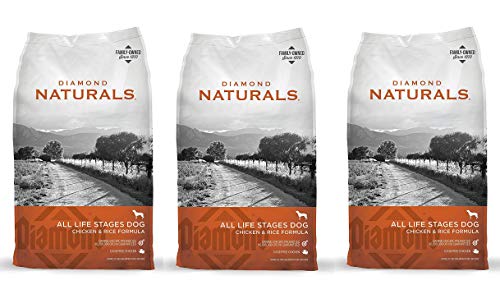 Diamond Naturals All Life Stages Real Meat Recipe Dry Dog Food with Natural Ingredients and Real Cage Free Chicken 40lb (3 Bags)