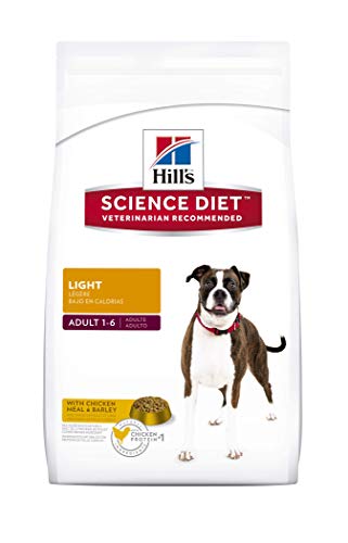 Hill's Science Diet Adult Light Dog Food  Chicken Meal   Barley for weight management  Dry Dog Food  33 lb Bag