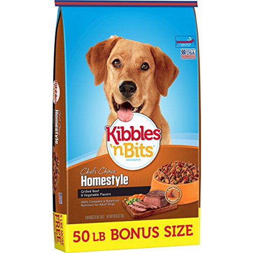 Kibbles 'n Bits 50 lb Homestyle Grilled Beef   Vegetable Flavors Dry Dog Food  Large