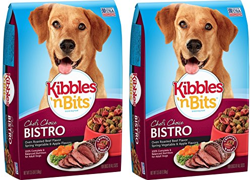 Kibbles n Bits Chefs Choice Bistro Oven Roasted Beef Flavor Dry Dog Food  3 5 Pound Bag (Pack of 2)