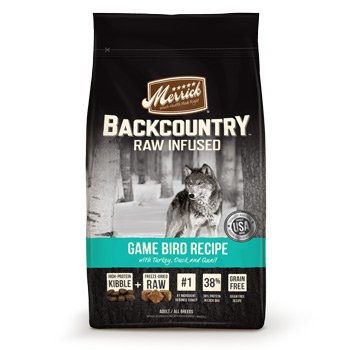 Merrick Backcountry Grain Free Raw Infused Game Bird Adult Dog Food 12 lbs