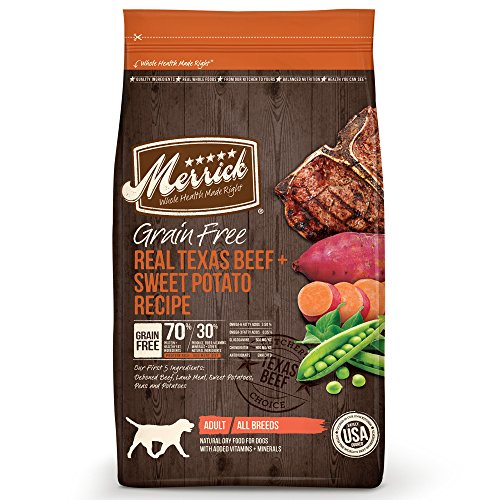 Merrick Grain Free Real Texas Beef Sweet Potato Dry Dog Food 25 lbs