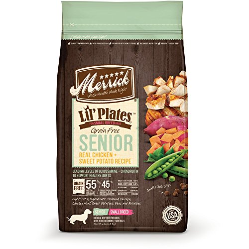 Merrick Lil' Plates Small Breed Grain Free Real Chicken Sweet Potato Small Breed Senior Dry Dog Food 12lbs