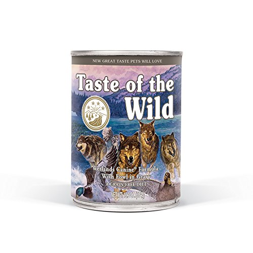 Taste of the Wild Wetlands Grain Free Wet Canned Dog Food with Roasted Duck 13 2oz  Case of 12