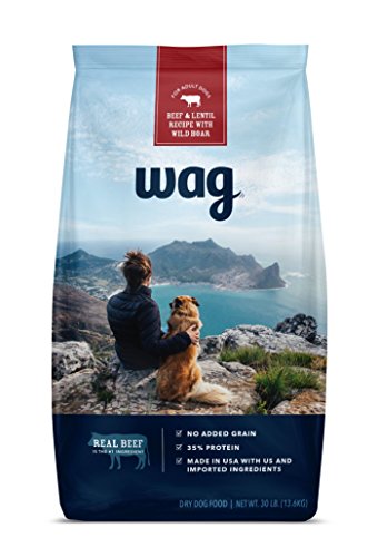 Wag Dry Dog Food Beef   Lentil Recipe with Wild Boar (30 lb  Bag)